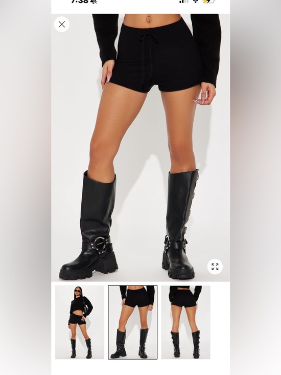 Fashion Nova Pants - Fashion Nova High Waist Black Knit Micro Shorts